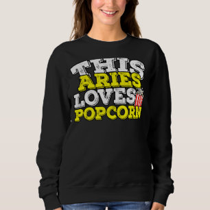 Sudadera Horoscope Zodiac Rótulo Aries Ama Popcorn