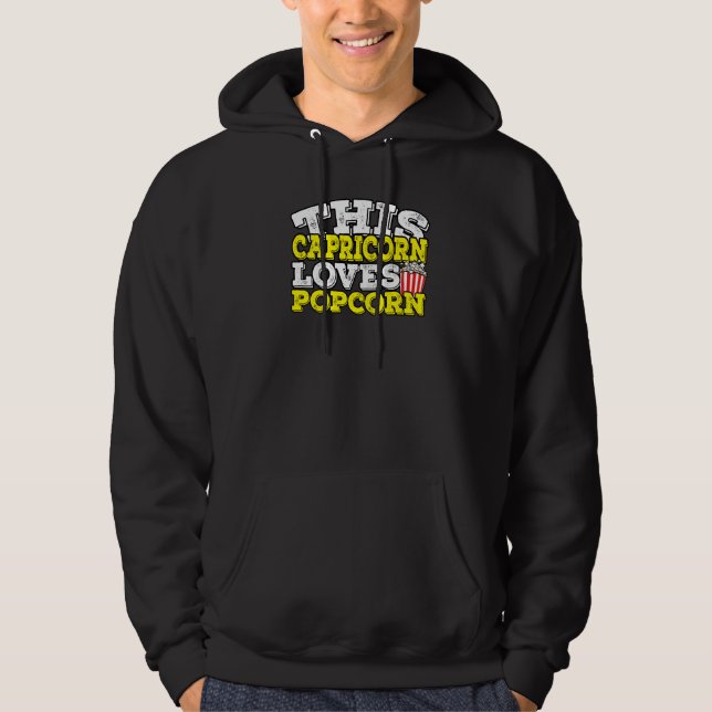Sudadera Horoscope Zodiac Rótulo Capricorn Ama Popcorn (Anverso)