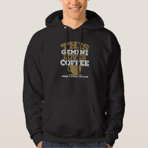 Sudadera Horoscope Zodiac Rótulo Gemini Ama Café