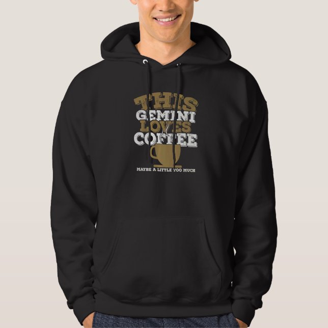 Sudadera Horoscope Zodiac Rótulo Gemini Ama Café (Anverso)