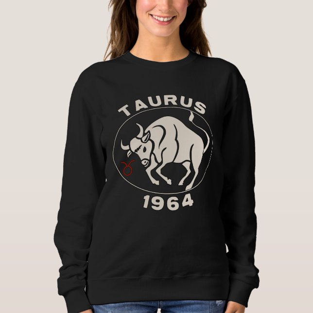 Sudadera Horoscope Zodiac Sign Bull Taurus 1964 (Anverso)