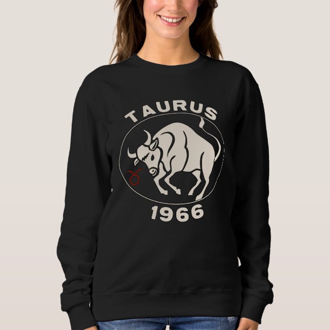 Sudadera Horoscope Zodiac Sign Bull Taurus 1966 (Anverso)