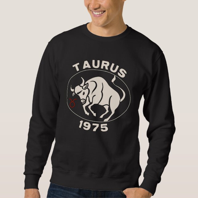 Sudadera Horoscope Zodiac Sign Bull Taurus 1975 (Anverso)