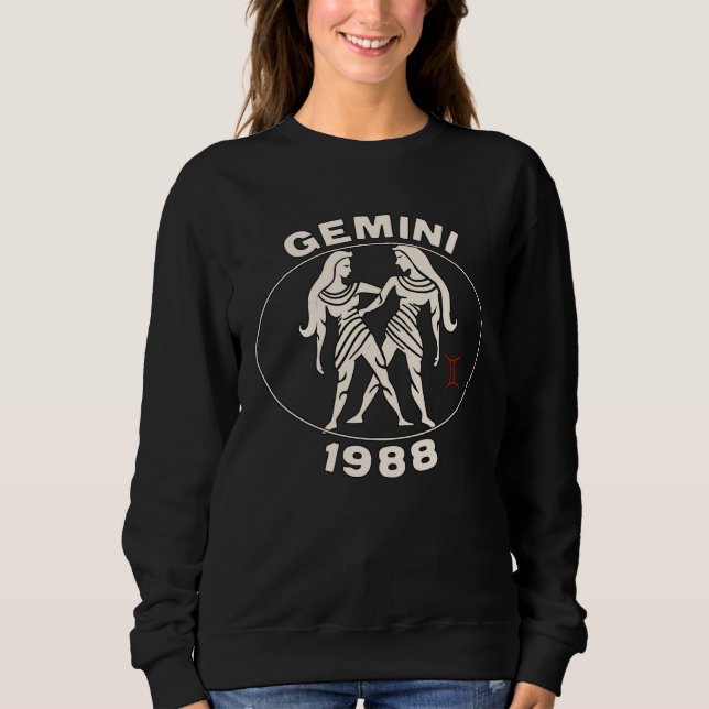 Sudadera Horoscope Zodiac Sign Twins 1988 (Anverso)