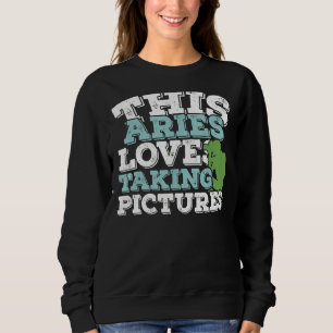 Sudadera Horoscopio Aries Rótulo Zodiaco Ama Tomar Fotos