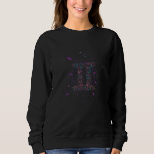 Sudadera Horoscopio Estético Rótulo Zodiaco Floral Gemini