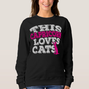 Sudadera Horoscopio Rótulo Zodiac Capricorn Ama A Los Gatos