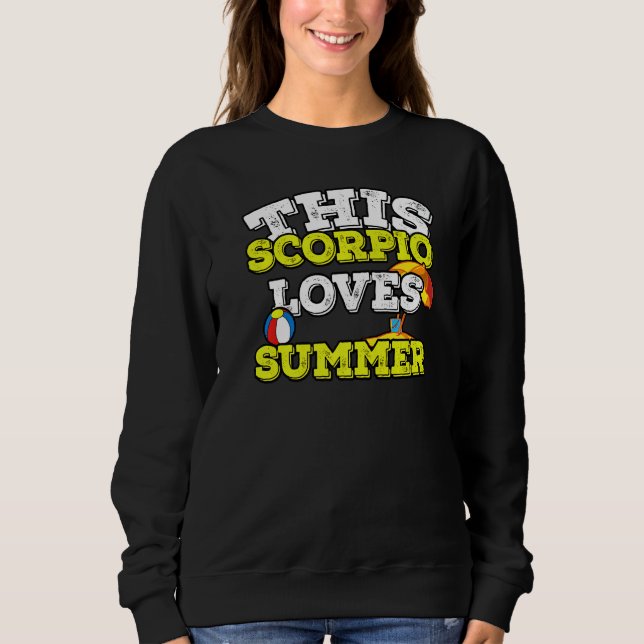Sudadera Horoscopio Rótulo Zodiaco Escorpio Ama el Verano (Anverso)