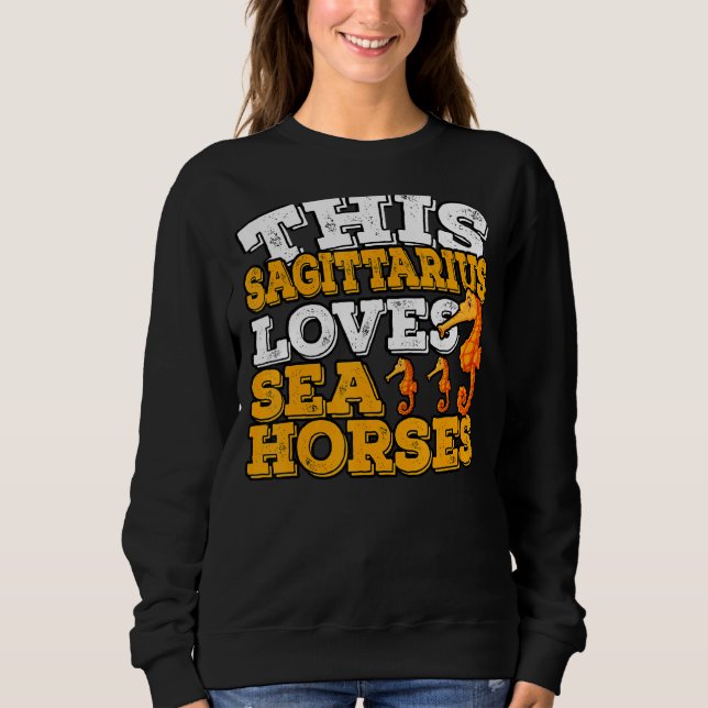 Sudadera Horoscopio Rótulo Zodiaco Sagittarius Ama Caballos (Anverso)