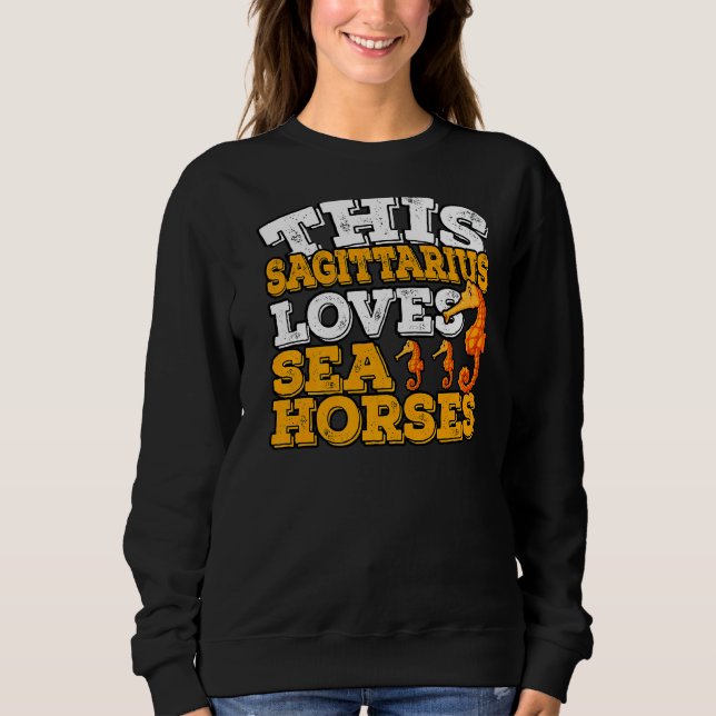 Sudadera Horoscopio Rótulo Zodiaco Sagittarius Ama Caballos (Anverso)