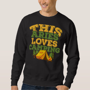 Sudadera Horoscopio Zodiac Rótulo Aries Ama Camping