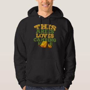 Sudadera Horoscopio Zodiac Rótulo Aries Ama Camping