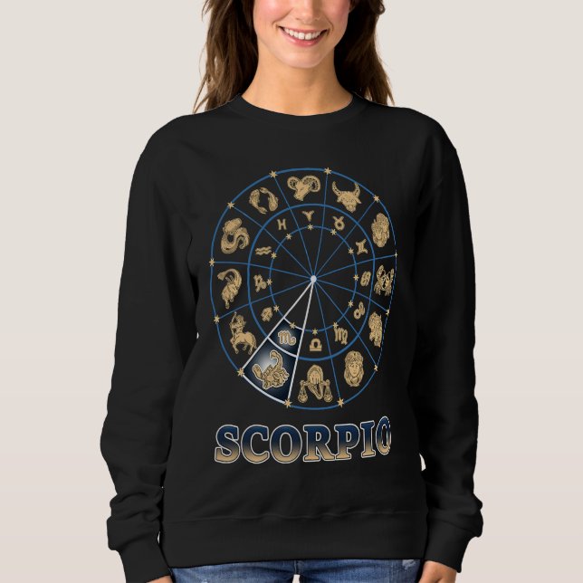 Sudadera Horóscopo de astronomía Rótulo Zodiaco Ascendente  (Anverso)
