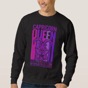 Sudadera Horóscopo de mujeres púrpura de la reina Zodiac de