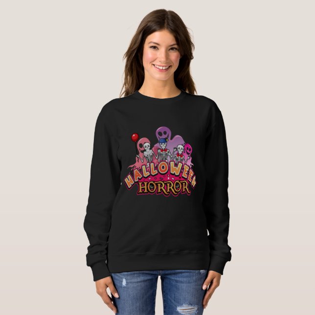 Sudadera Horror de los payasos aterradores de Halloween (Anverso completo)