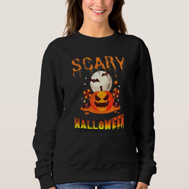Sudadera Horror Halloween Scary Happyhalloween (Anverso)