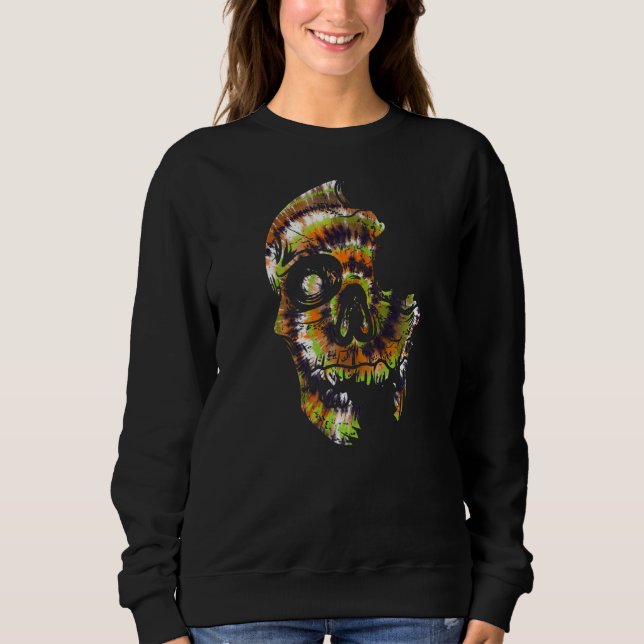 Sudadera Horror Halloween Skull Tie Dye Gráfico Pri (Anverso)
