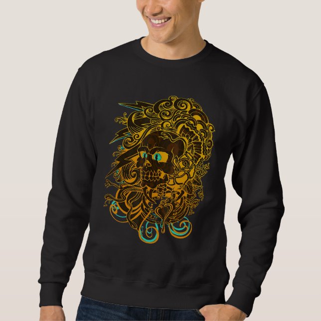 Sudadera Horror Scary Skull Mejor arte poderoso (Anverso)