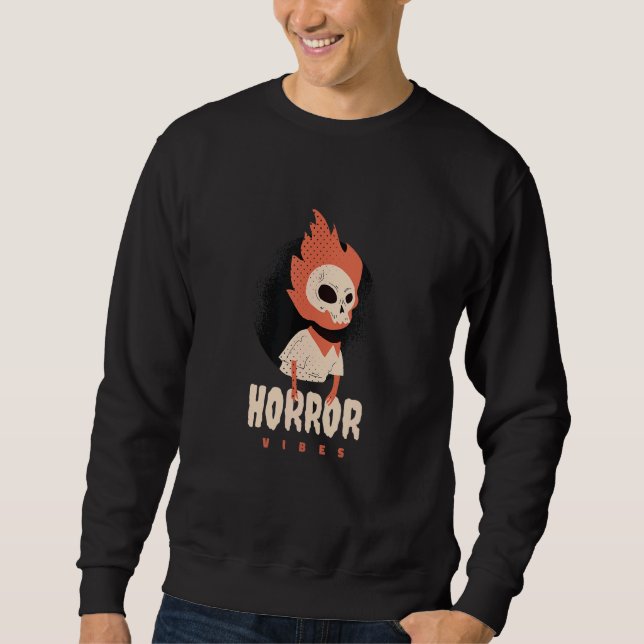 Sudadera Horror: Vibes de tambores que se estrellan (Anverso)