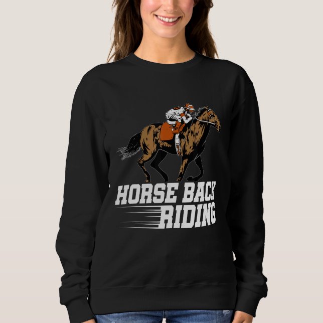 Sudadera Horse Back Riding Graphic Horse Lover Equestrian R (Anverso)