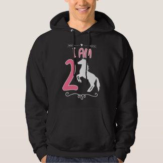 Sudadera Horse Birthday 2 Years Old Birthday Outfit Girls