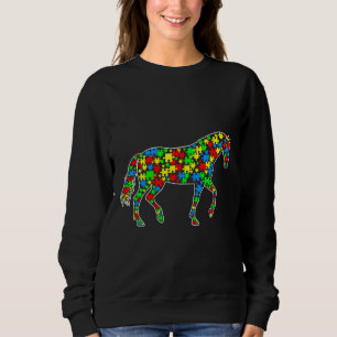 Sudadera Horse Funny Puzzle Animals Autism Awareness