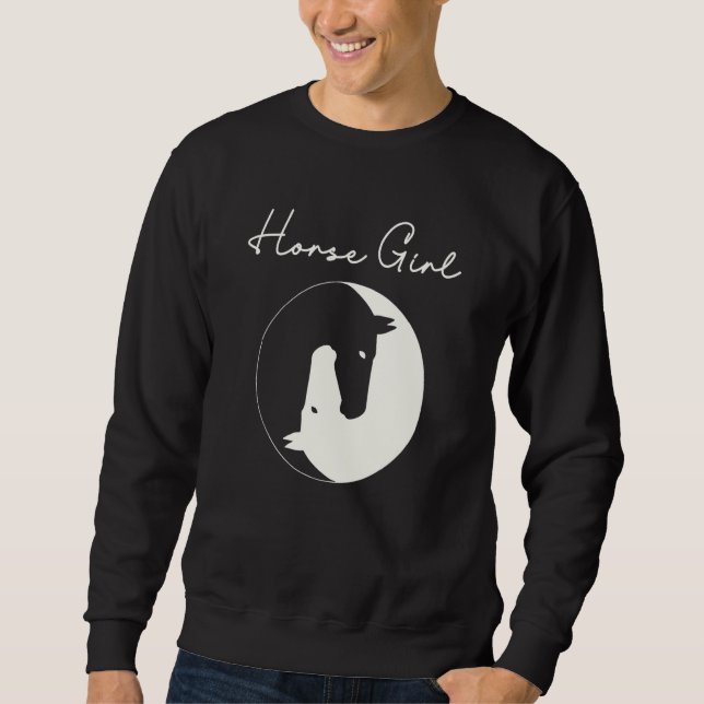 Sudadera Horse Girl I Love My Horses Yin & Yang Shape Horse (Anverso)