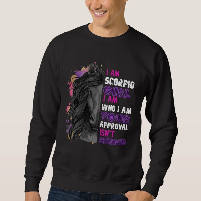Sudadera Horse Lover I Am Scorpio Girl Loves Riding Equestr (Anverso)
