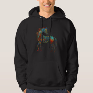 Sudadera Horse Mandala Lover Flores de arte Animal Motif H