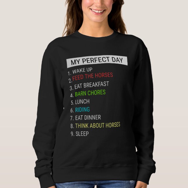 Sudadera Horse mi día perfecto (Anverso)