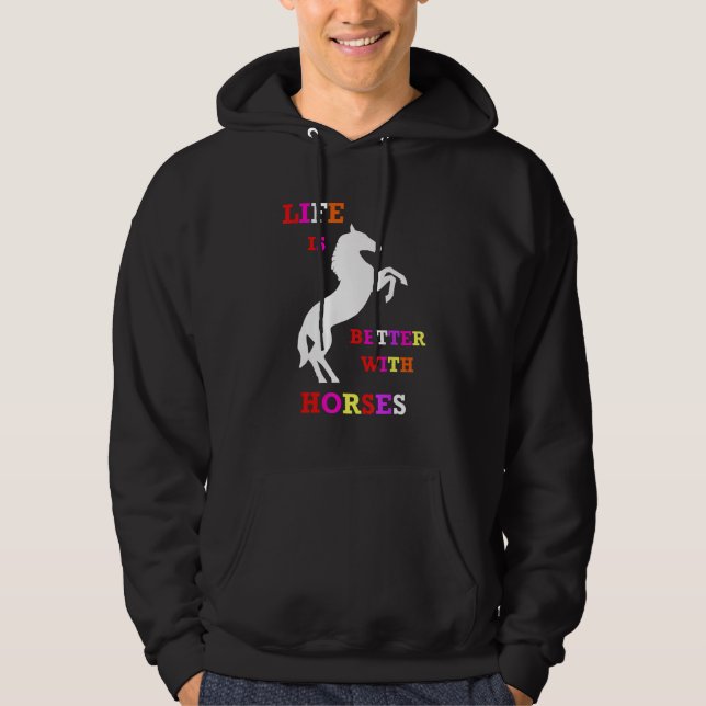 Sudadera Horse Owner Life Horses Horseback Riding Woman Equ (Anverso)