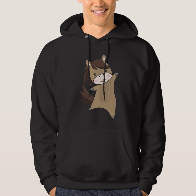 Sudadera Horse Ponny Rider Cute Animals Brown (Anverso)