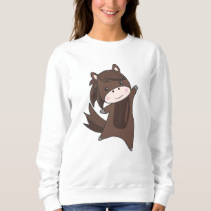 Sudadera Horse Ponny Rider Cute Animals Brown