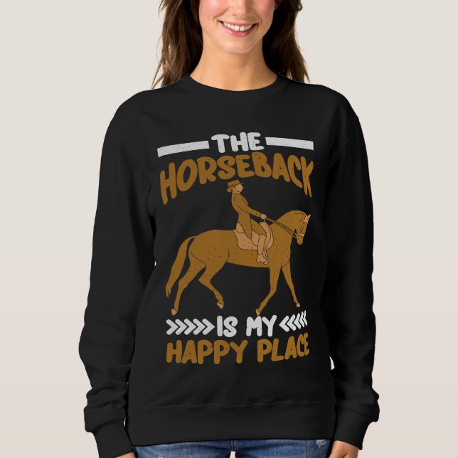 Sudadera Horse Riding Horseback my Happy Place Horse Vaulti (Anverso)