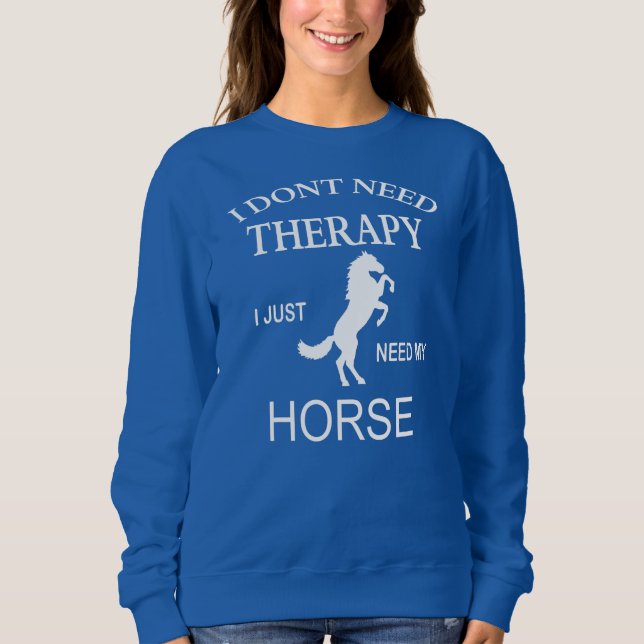 Sudadera HORSE THERAPY Divertidos amantes de caballos Terap (Anverso)