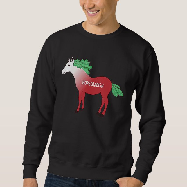 Sudadera Horseradish Horse Whisperer Animal Farming Radish  (Anverso)