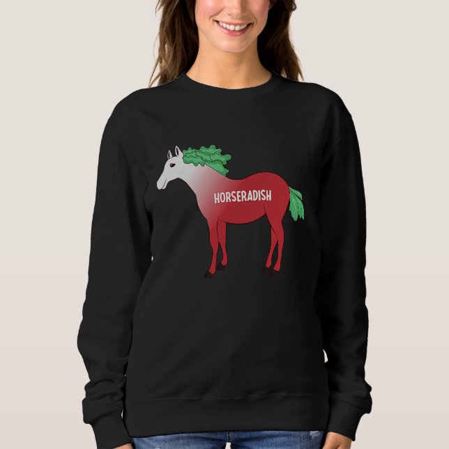 Sudadera Horseradish Horse Whisperer Animal Farming Radish  (Anverso)