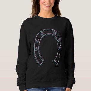 Sudadera Horseshoe Glitch Shamrock Irish St Patricks Day Ir