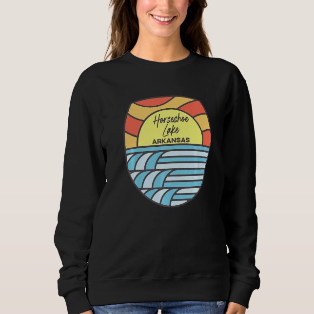 Sudadera Horseshoe Lake Arkansas Ar Sunset Vacation Souveni (Anverso)