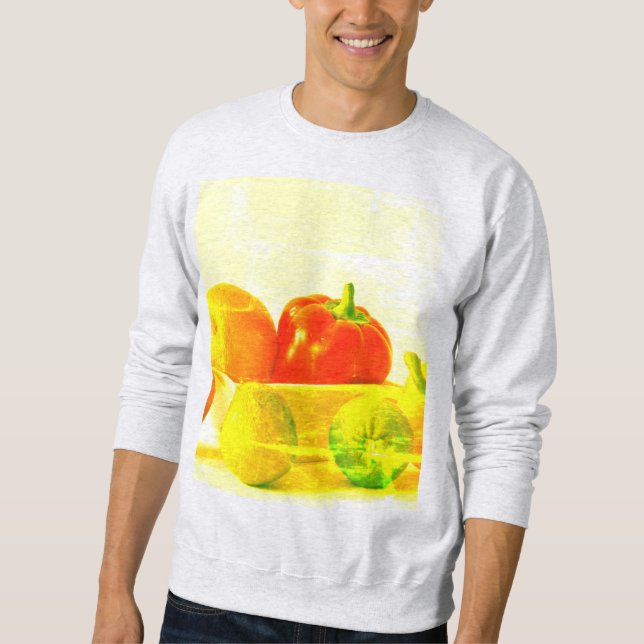 Sudadera "Hortalizas de frutas" Foto Cute. ¡Hazte con una e (Anverso)