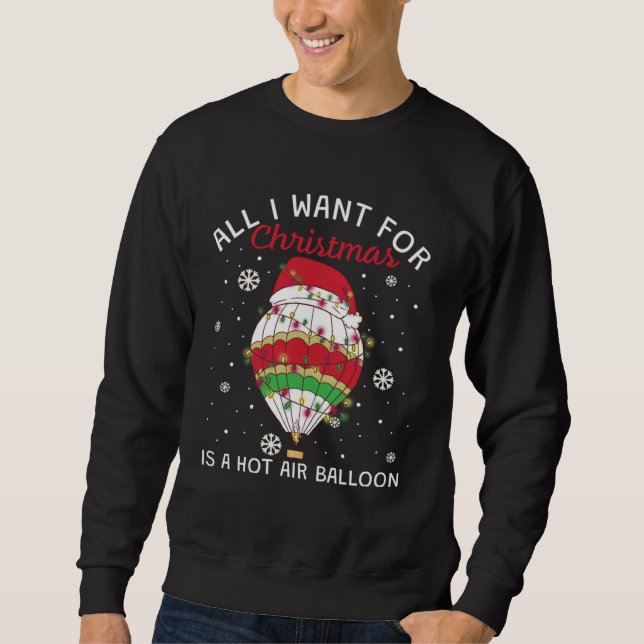 Sudadera Hot Air Balloon For Christmas (Anverso)