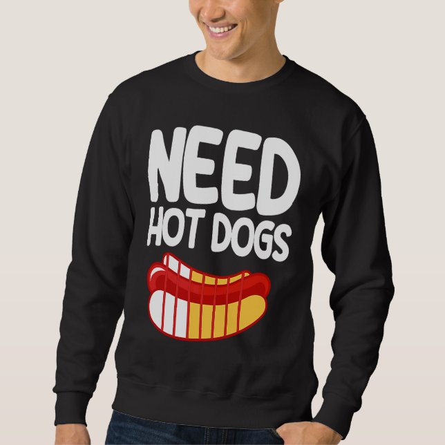 Sudadera Hot Dog Adult Low Battery Need Hot Dogs (Anverso)
