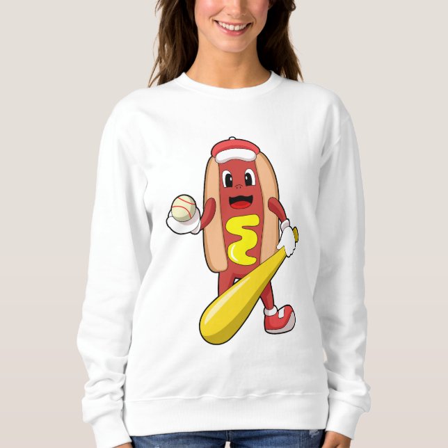Sudadera Hotdog de Béisbol con bate de béisbol (Anverso)