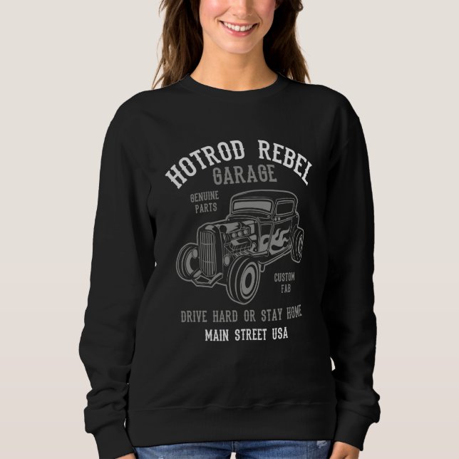 Sudadera Hotrod Rebel Automotive Nostalgia Old Car  22 (Anverso)