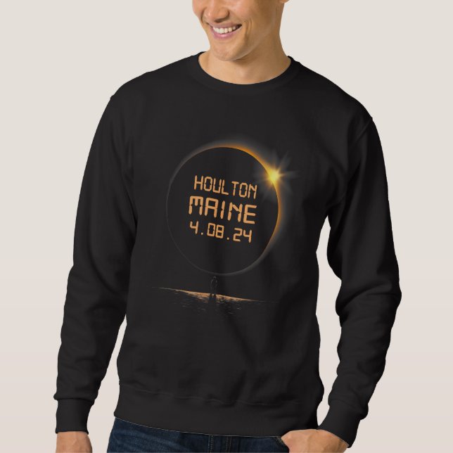 Sudadera Houlton Maine ME Total Solar Eclipse April 8 2024  (Anverso)