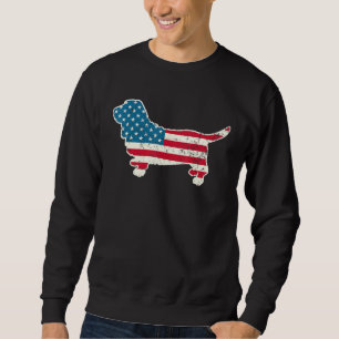 Sudadera Hound 4 De Julio Hombres Mujeres Estadounidenses F