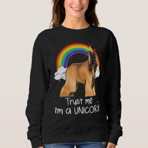 Sudadera Hound Afgano Arcoiris Confía En Mí Un Perro Unicor
