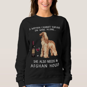 Sudadera Hound Afgano Y Perro De Vino Aportados