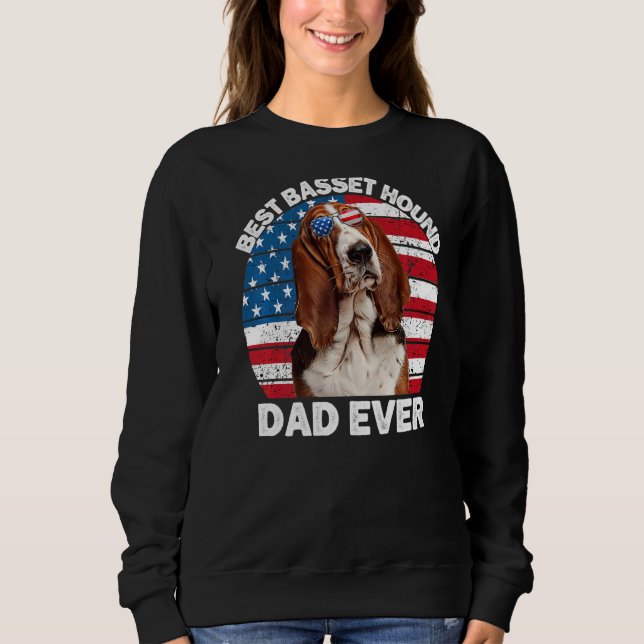 Sudadera Hound Basset Dad Dad (Anverso)