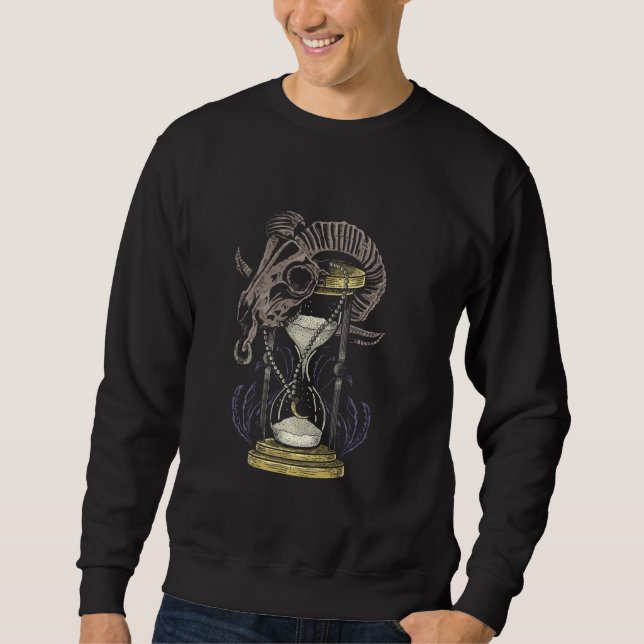 Sudadera Hourglass Skull Sheep Time Travellers Science Fict (Anverso)